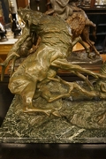 Signed statue by Durentini in bronze, Italian 19th century