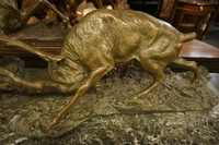 Signed statue by Durentini in bronze, Italian 19th century