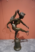 Signed statue by Faure in bronze, France around 1900