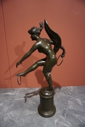 Signed statue by Faure in bronze, France around 1900