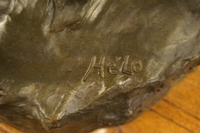 Signed statue by Hélo in bronze, France around 1900