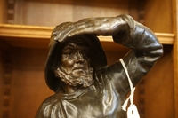 Signed statue by Hélo in bronze, France around 1900