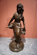 Signed statue by Henry Plé in bronze, France 19th century