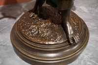 Signed statue by Henry Plé in bronze, France 19th century