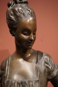 Signed statue by La Porte in bronze, France 19th century