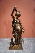 style Signed statue by Laurent in bronze, France 19th century