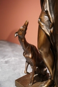 style Signed statue by Laurent in bronze, France 19th century