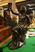 Signed statue by Parreboom in bronze, Holland 19th century