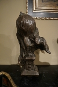Signed statue by Villanis in bronze, France 19th century