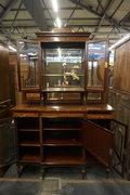 Signed vitrine  in mahogany, England  around 1900