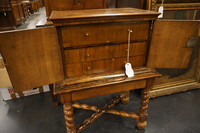 Small antique walnut chest on stand 18th Century