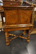 Small antique walnut chest on stand 18th Century