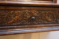 Small walnut curio cabinet Around 1900