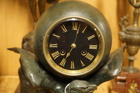 Spelter Eagle clock  19th Century