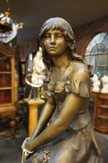 Statue in spelter, France around 1900