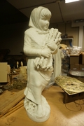 Statue signed in marble, France 19th century
