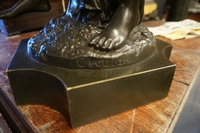 style Statue signed Clodion in bronze, France 19th century