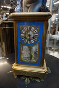 Table clock with Sevres porcelain 19th Century