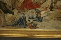 Tapestry in frame, Flemish 17th C.