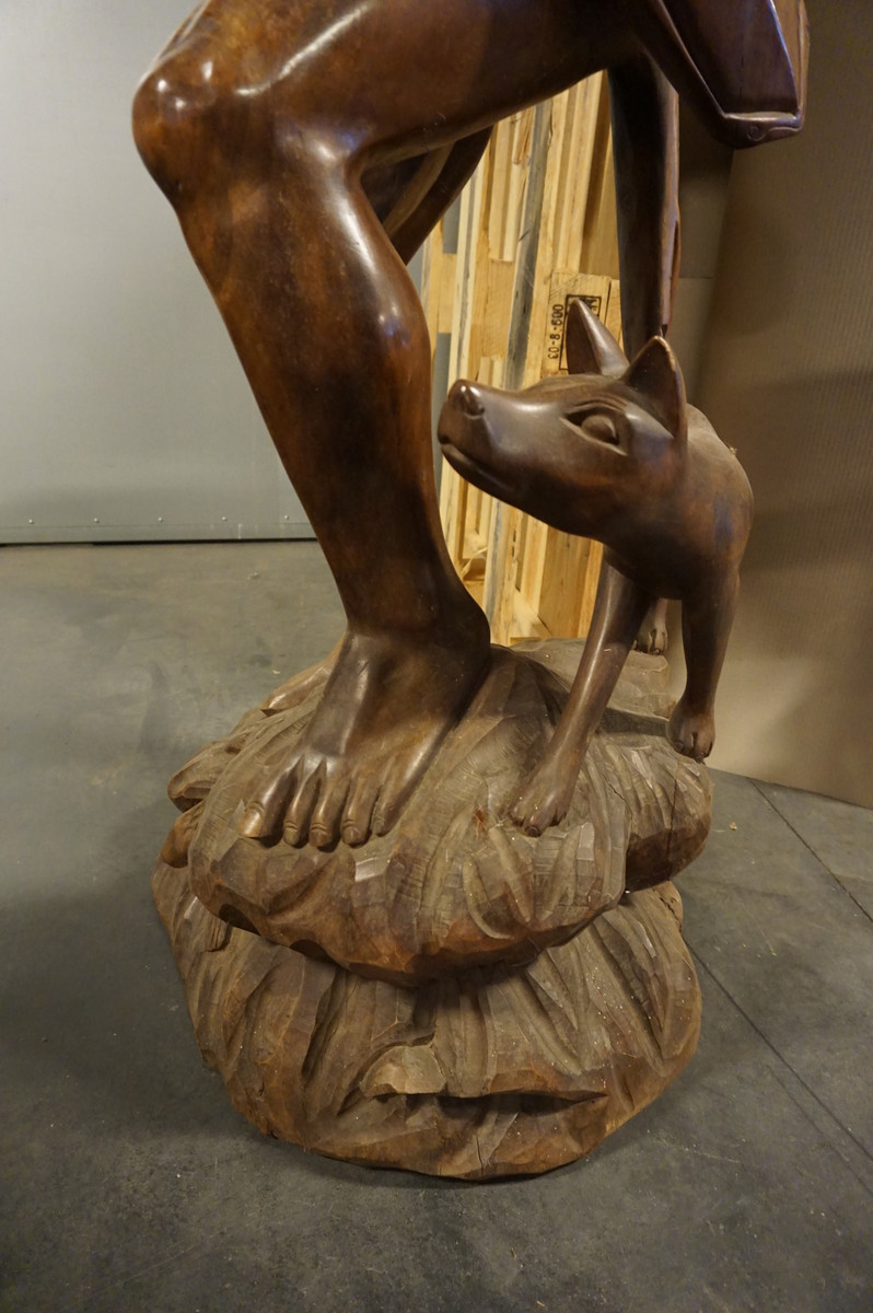 Teakwood statue