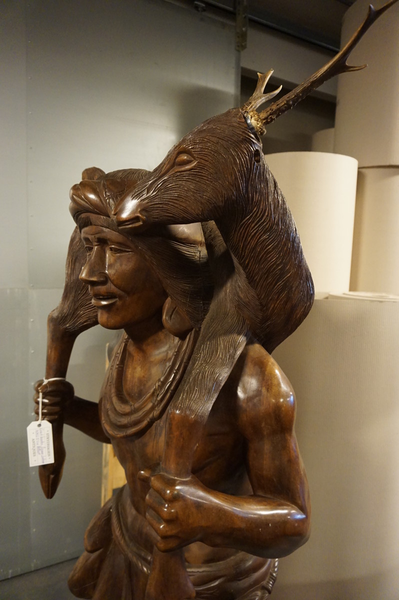 Teakwood statue