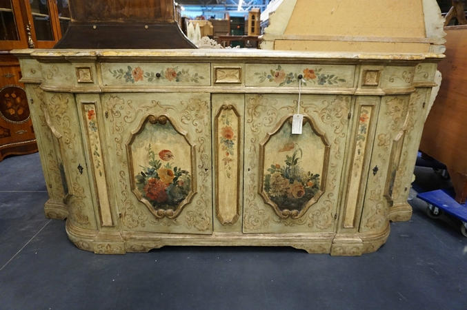 Venetian painted sideboard