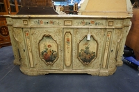 Venetian style painted sideboard in wood, Italy 2nd half 20th C.