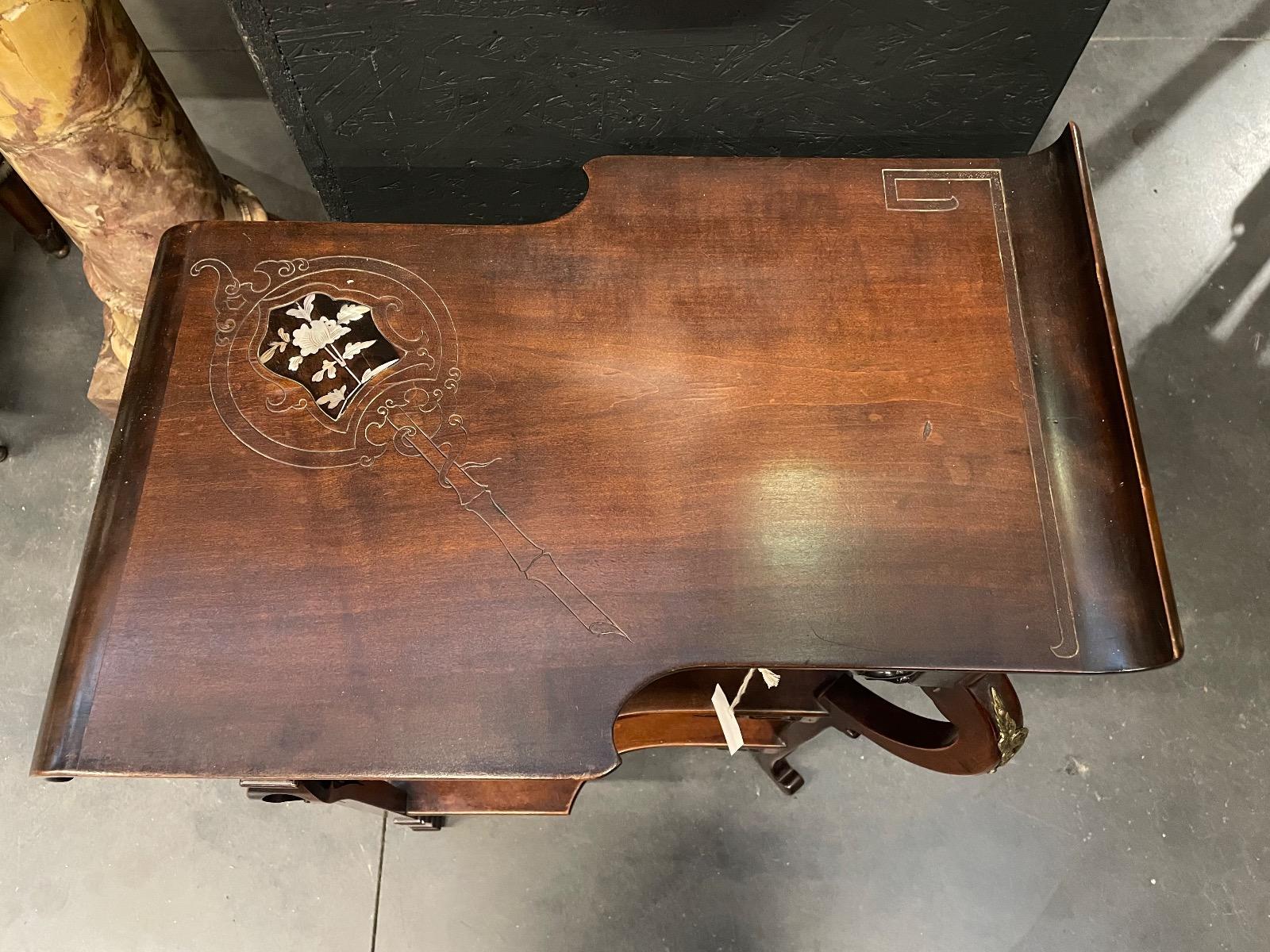 Viardot style occasional table, circa 1900