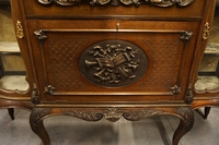 Victorian style Vitrine in mahogany, england 19th Century