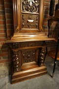 Vienna signed grandfather clock in walnut 19th Century