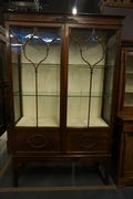 Vitrine in mahogany, England  around 1900