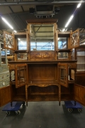 Vitrine in walnut, England  around 1900