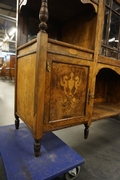 Vitrine in walnut, England  around 1900