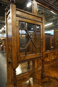 Vitrine in walnut, England  around 1900