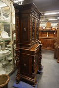 Walnut carved cabinet, Italy 19th C.