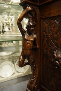 Walnut carved cabinet, Italy 19th C.