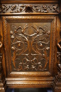 Walnut carved cabinet, Italy 19th C.