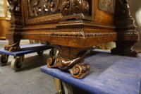 Walnut carved cabinet, Italy 19th C.