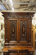 Walnut carved cabinet, Italy 19th C.