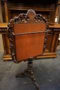 Walnut carved screen  Mid 19th century