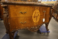 Walnut inlaid commode Early 20th Century