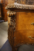 Walnut inlaid commode Early 20th Century