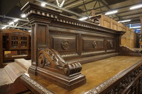 Walnut Italian diningroom set Around 1900