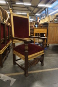 Walnut Italian diningroom set Around 1900