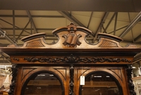 Willem III style Bookcase in walnut, Holland mid 19th century